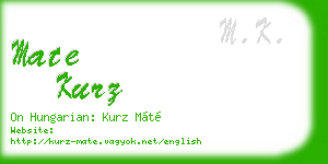 mate kurz business card
