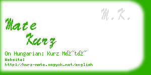 mate kurz business card